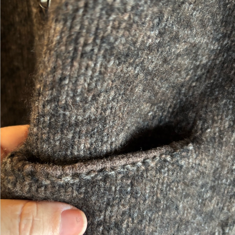Vince Dark Brown Wool Blend Shawl Collar Cardigan - Picture 10 of 11
